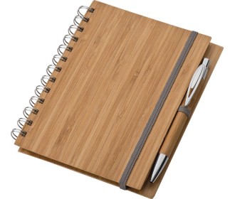 Σημειωματάριο με στυλό από μπαμπού 14,5x18x1εκ. Σημειωματάριο με στυλό από μπαμπού 14,5x18x1εκ.