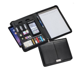 Portfolio με φερμουάρ δερμάτινο μαύρο Υ35x26.5x5εκ. Portfolio με φερμουάρ δερμάτινο μαύρο Υ35x26.5x5εκ.