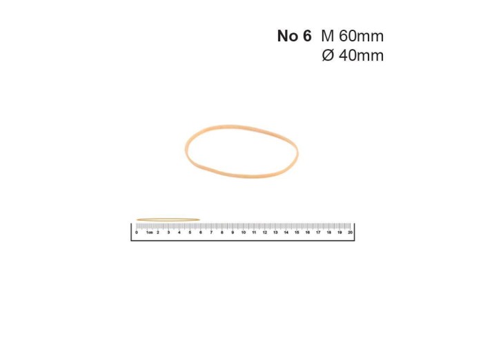 Λάστιχα Νο 6 40 Øx1.4x1.4χιλ. (1kg)