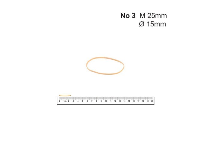 Λάστιχα Νο 3 25 Øx1.4x1.4χιλ. (100gr)