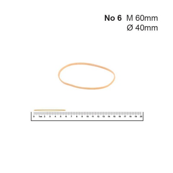 Λάστιχα Νο 6 40 Øx1.4x1.4χιλ. (100gr) Λάστιχα Νο 6 40 Øx1.4x1.4χιλ. (100gr)