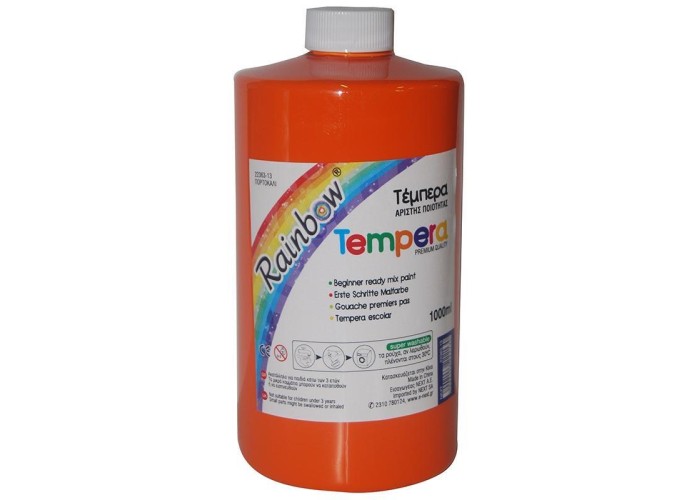 Rainbow τέμπερα πορτοκαλί 1000ml Rainbow τέμπερα πορτοκαλί 1000ml