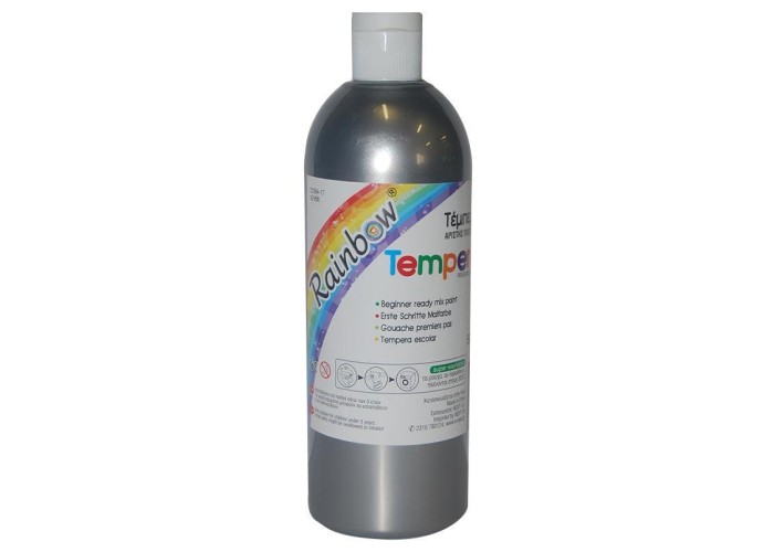 Rainbow τέμπερα ασημί 500ml