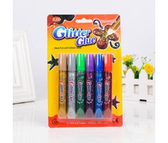 Rainbow χρυσόκολλα glitter σε 6.χρώματα 10ml Rainbow χρυσόκολλα glitter σε 6.χρώματα 10ml