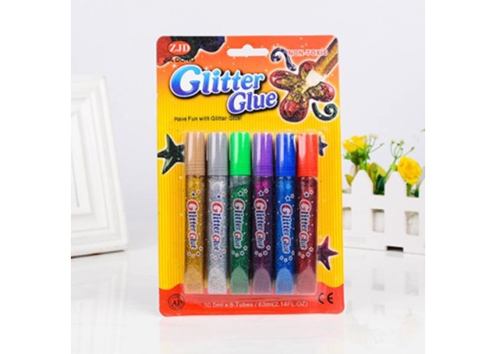 Rainbow χρυσόκολλα glitter σε 6.χρώματα 10ml Rainbow χρυσόκολλα glitter σε 6.χρώματα 10ml