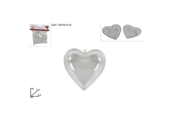 Καρδούλα πλαστική 10x9,5εκ. σε blister