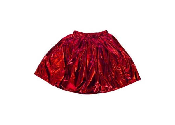 Φούστα μεταλλιζέ κόκκινη