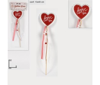 Διακοσμητικό ξυλάκι καρδιά 32x8εκ.