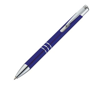 Στυλό μεταλλικό μπλε με ασημένιες λεπτομέρειες Υ14,2xØ1εκ.