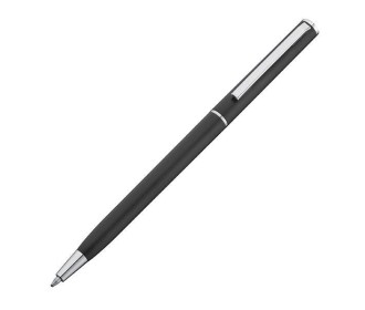 Στυλό πλαστικό slim line μαύρο με ασημένιες λεπτομέρειες Υ13,6xØ0,8εκ. Δυνατότητα εκτύπωσης
