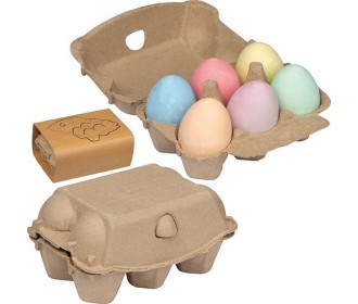 Σετ από κιμωλίες σε σχήμα αβγού σε χάρτινη θήκη 15x10x7εκ. Σετ από κιμωλίες σε σχήμα αβγού σε χάρτινη θήκη 15x10x7εκ.