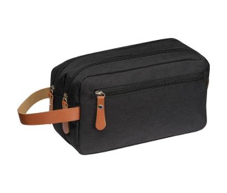 Νεσεσέρ μαύρο με πολλαπλές θήκες Υ15,5x25,2x9εκ. Νεσεσέρ μαύρο με πολλαπλές θήκες Υ15,5x25,2x9εκ.