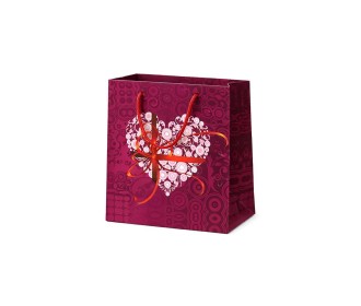 Next χάρτινη τσάντα Ροζ καρδιά με κορδέλα Υ24x23x10 Next χάρτινη τσάντα Ροζ καρδιά με κορδέλα Υ24x23x10