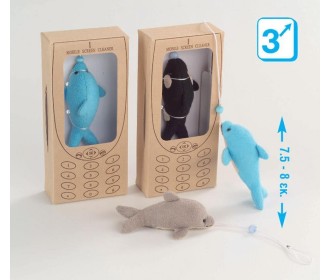 Μπρελόκ για κινητό δελφινάκι 2 σχέδια 7,5-8εκ.