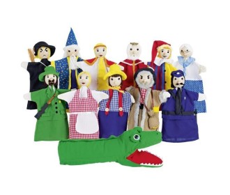 Goki 12 φιγούρες κουκλοθέατρου απο ξύλο και ύφασμα 27εκ.(Hunter)