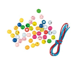 Goki σετ με 44 χάντρες και 3 κορδόνια πλεξίματος.