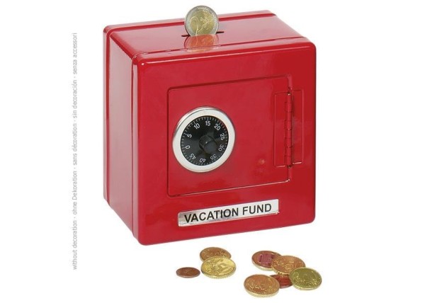 Κουμπαράς μεταλλικός κόκκινος με συνδυασμό Υ13,5x13,5x9,7εκ. Κουμπαράς μεταλλικός κόκκινος με συνδυασμό Υ13,5x13,5x9,7εκ.