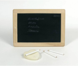 Μαυροπίνακας διπλής όψης με κορνίζα 26x19εκ.