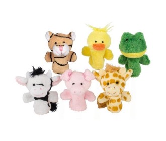 Goki σετ 6 δακτυλοφιγούρες με ζωάκια Υ7εκ.