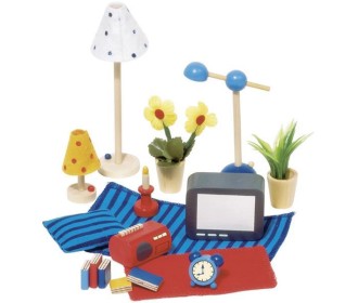 Goki σετ αξεσουάρ σαλονιού ξύλινα 17 τεμάχια.