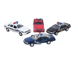Αυτοκινητάκια αστυνομίας μεταλλικά 13εκ. σε 4 σχέδια