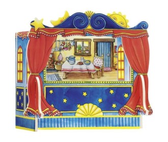 Goki κουκλοθέατρο για δαχτυλoφιγούρες ξύλινο Y25x28x20εκ.