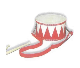 Ντραμ ξύλινο κόκκινο Υ10x20x20εκ. Ντραμ ξύλινο κόκκινο Υ10x20x20εκ.