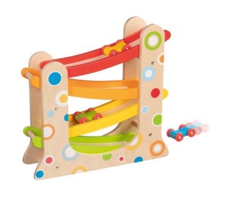 Goki ξύλινη πίστα με 3 αυτοκινητάκια  Υ30x8,5x28 εκ.