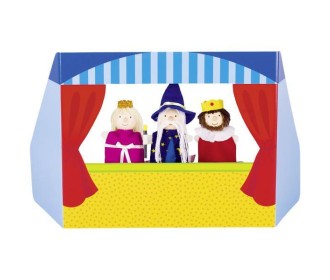 Goki κουκλοθέατρο με 3 δαχτυλoφιγούρες χάρτινο Y22x26x13εκ.
