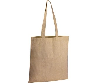 Τσάντα από ανακυκλωμένο βαμβάκι με μακρύ χερούλι μπεζ Υ42x37,5x2εκ. Δυνατότητα εκτύπωσης