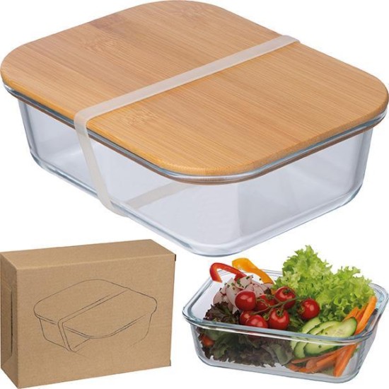 Lunch box γυάλινο με καπάκι bamboo19,9x15x6,5εκ. Lunch box γυάλινο με καπάκι bamboo19,9x15x6,5εκ.