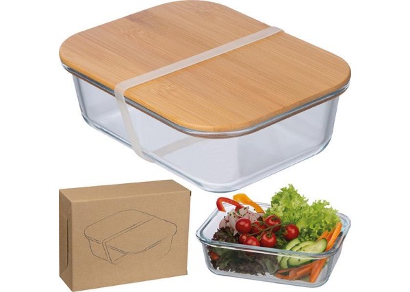 Lunch box γυάλινο με καπάκι bamboo19,9x15x6,5εκ. Lunch box γυάλινο με καπάκι bamboo19,9x15x6,5εκ.