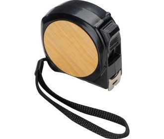 Μετροταινία 5 μέτρων μαύρη με μπαμπού 6,5x3,5x6,5εκ.