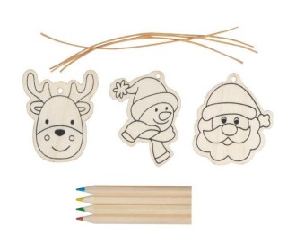 Σετ ζωγραφικής χριστουγεννιάτικο με 4 χρωματιστές ξυλομπογιές και στολίδια 9,1x0,9x9εκ. Σετ ζωγραφικής χριστουγεννιάτικο με 4 χρωματιστές ξυλομπογιές και στολίδια 9,1x0,9x9εκ.