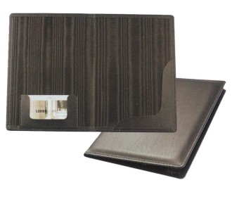 Θήκη για λογαρ.εστιατορίου μαύρη γνήσιο δέρμα 14,5x21εκ