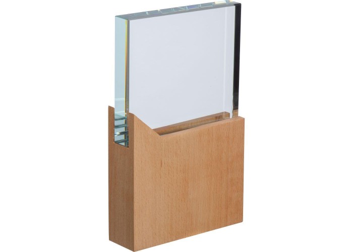 Τρόπαιο κρυστάλλινο με ξύλινη βάση Υ19,2x11,9x3,5 Τρόπαιο κρυστάλλινο με ξύλινη βάση Υ19,2x11,9x3,5