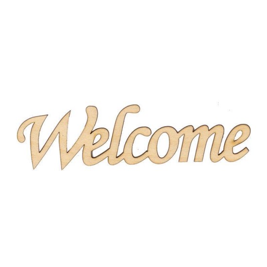 Επιγραφή σημύδα welcome 15x4x0,3εκ.. Επιγραφή σημύδα welcome 15x4x0,3εκ..