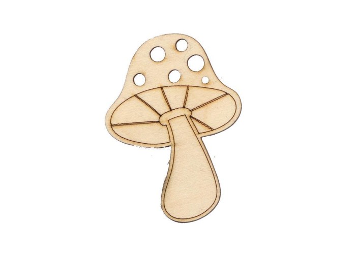 Μανιτάρι με 6 τρύπες σημύδα 69x50x3χιλ. Μανιτάρι με 6 τρύπες σημύδα 69x50x3χιλ.
