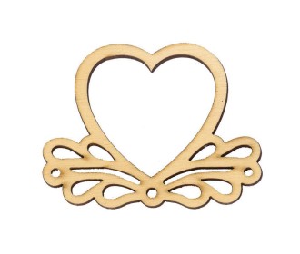 Καρδούλα φιόγκος σημύδα 75x57x4χιλ. Καρδούλα φιόγκος σημύδα 75x57x4χιλ.