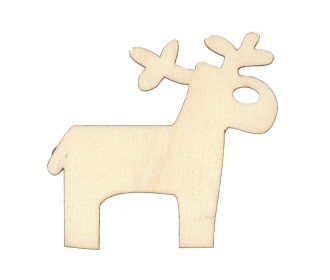 Ταρανδάκι με τρύπα σημύδα 70x65x3χιλ. Ταρανδάκι με τρύπα σημύδα 70x65x3χιλ.