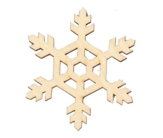 Στολίδι νιφάδα εξάγωνο σημύδα 75x3χιλ. Στολίδι νιφάδα εξάγωνο σημύδα 75x3χιλ.