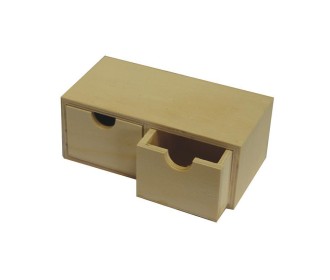 Κουτί ξύλινo με δύο συρτάρια 18x7x9.2εκ. Κουτί ξύλινo με δύο συρτάρια 18x7x9.2εκ.