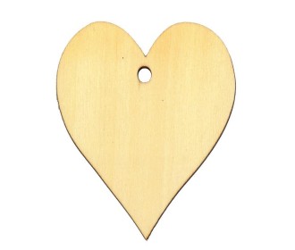 Kαρδιά ξύλινη με τρύπα 8x6.5x0.3εκ. Kαρδιά ξύλινη με τρύπα 8x6.5x0.3εκ.