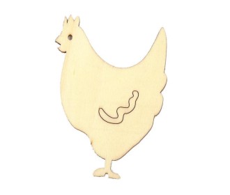 Κότα ξύλινη 8x6x0,3εκ. Κότα ξύλινη 8x6x0,3εκ.