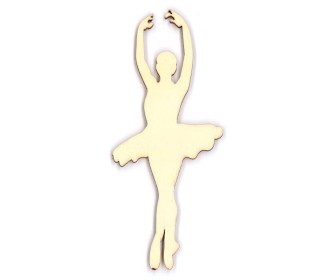 Μπαλαρίνα ξύλινη 10.2x4.4x0.3εκ. Μπαλαρίνα ξύλινη 10.2x4.4x0.3εκ.