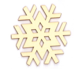 Χιονονιφάδα ξύλινη 8x7,5x0,3εκ. Χιονονιφάδα ξύλινη 8x7,5x0,3εκ.