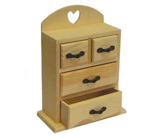 Κουτί ξύλινο με συρτάρια 15,5x7,6x20,5εκ. Κουτί ξύλινο με συρτάρια 15,5x7,6x20,5εκ.