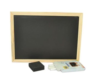 Μαυροπίνακας μονής όψης με κορνίζα 25x18εκ.