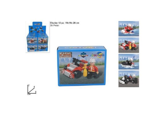 Κουτί με 35 τουβλάκια κατασκευών  Κουτί με 35 τουβλάκια κατασκευών