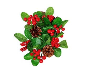 Χριστουγεννιάτικο στεφανάκι για κηροπήγιο  Ø20εκ.